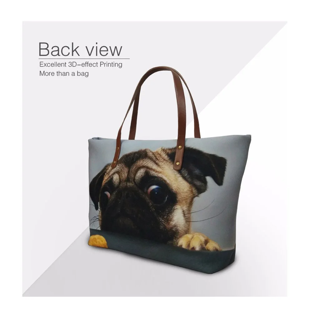 

FORUDESIGNS Poodle Printing Handbags Women Large Capacity Shoulder Tote Bags Ladies Luxury Design Top-Handle Bag Females Bolsa