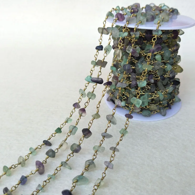 Цепочки ручной работы золотистого цвета с проволокой фурнитура для ювелирных