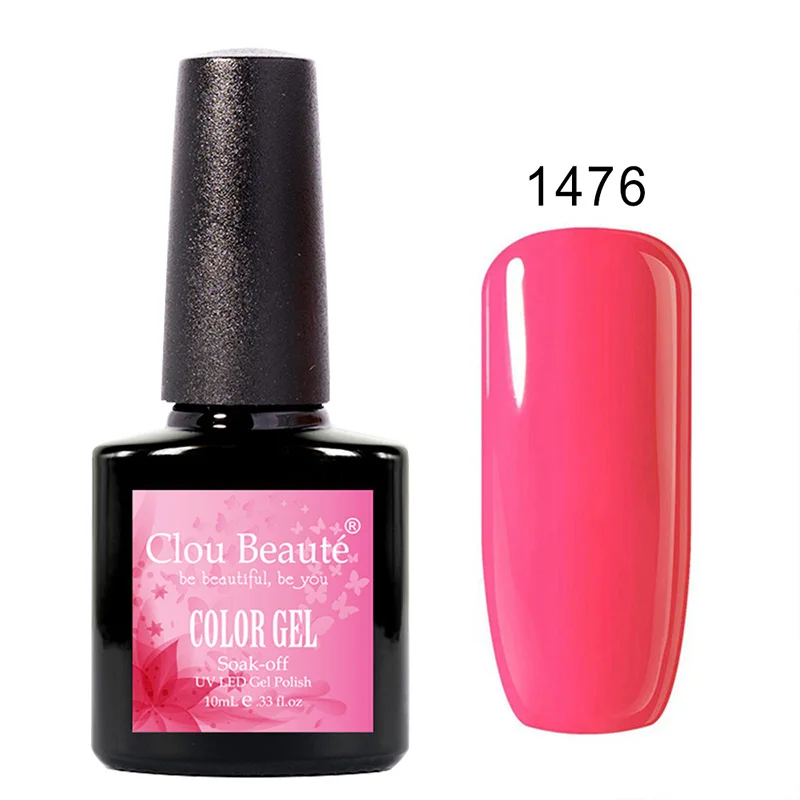 1476 Clou Beaute УФ гель лак для ногтей 10 мл Неоновый Цвет Гель-лак для ногтей впитывающий Гель-лак vernis полуперманентный uv 1579 - Цвет: 1476