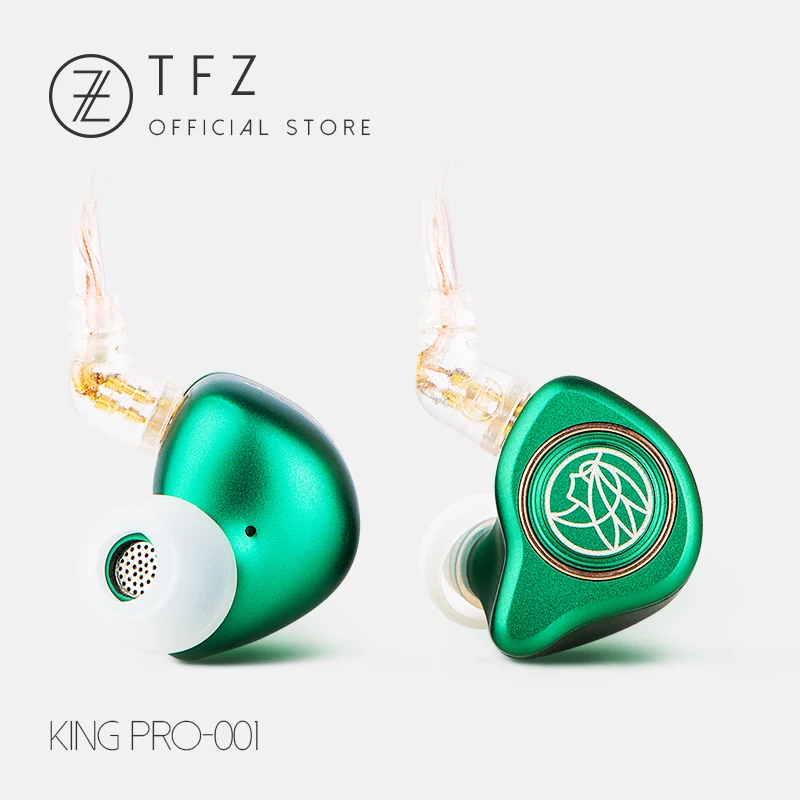 Ароматные наушники Zither/KING PRO с шейным ободком HIFI, спортивные наушники TFZ в ухо, Hifi наушники с басами, металлические наушники - Цвет: Green