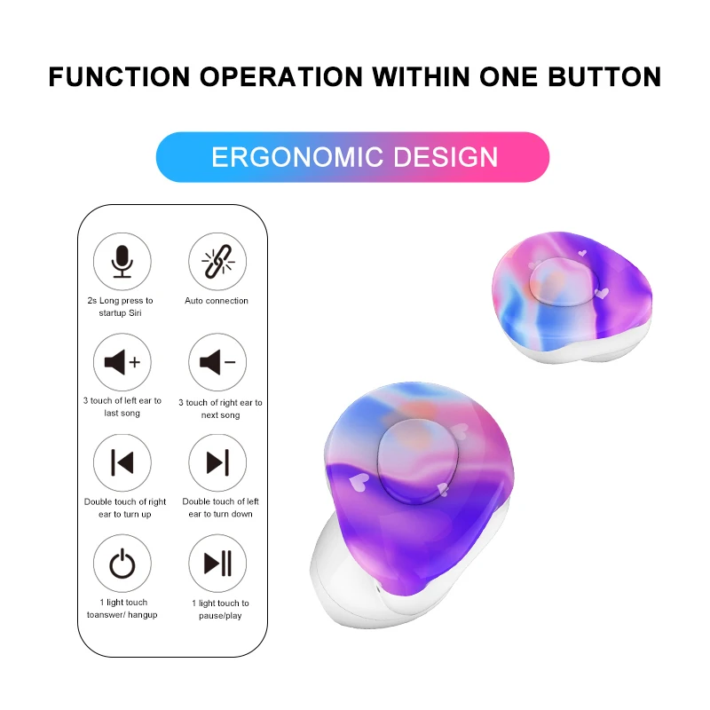 Беспроводные наушники 6D Stereo Bluetooth 5 0 TWS X1 водонепроницаемые вкладыши с