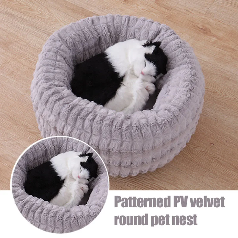 Теплый пончик Cuddler кошки собака кровать плюшевая собака Успокаивающая кровать домашнее животное спальный коврик MYDING