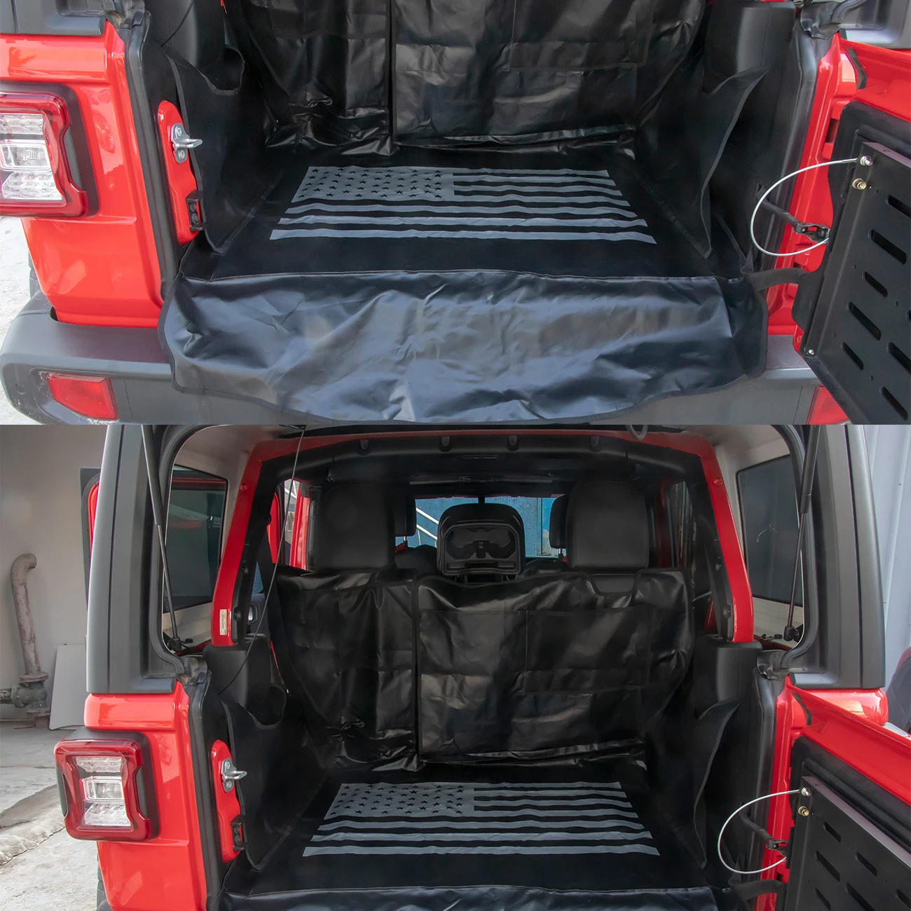

1Set Rear Bench Seat Cover Waterproof Car Trunk Pet Seat Cover Mat For Jeep Wrangler JK JKU 2007-2020 Cargo Storage Protect Pad