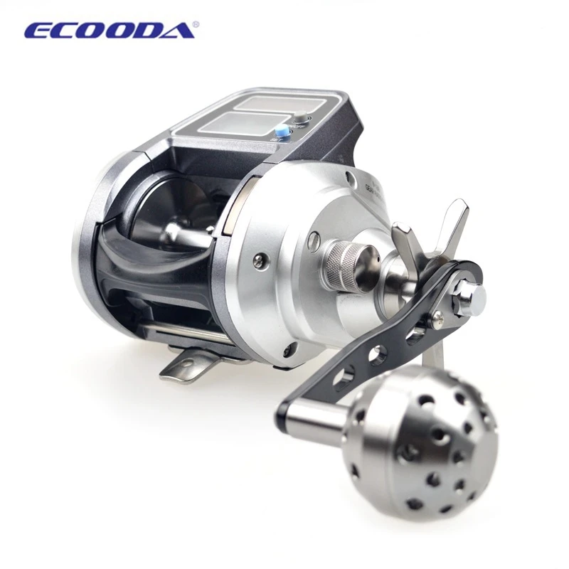 Ecooda EMA1500Rema1500Ldual мощность цифровой дисплей лучшие продажи 8+ 1BB Электронная Счетная катушка baitcasing Катушка 5,1: 1 шестерни литья