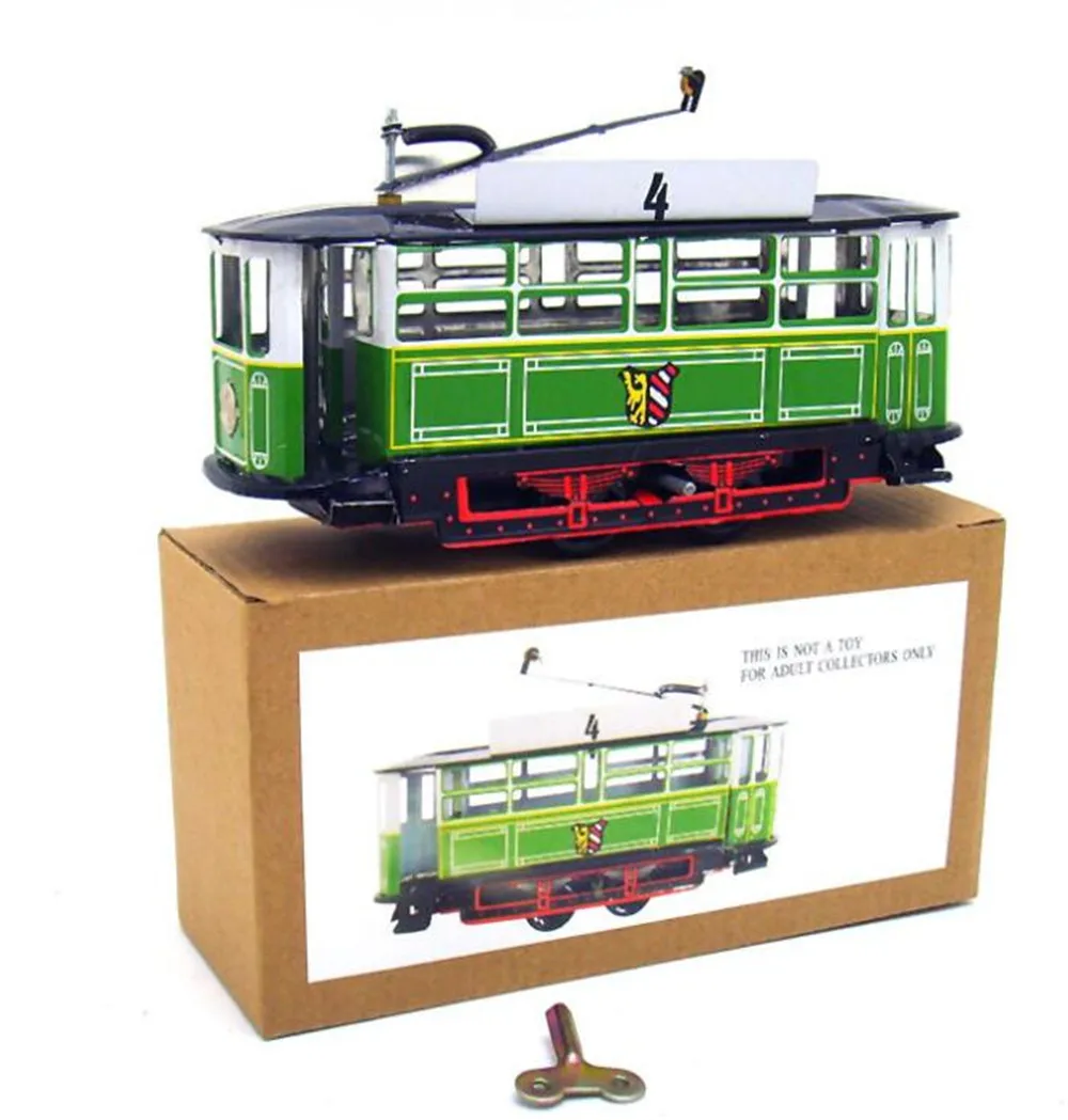 Винтажные заводные ветряные полюсные трамвайные игрушки для фотосъемки детей