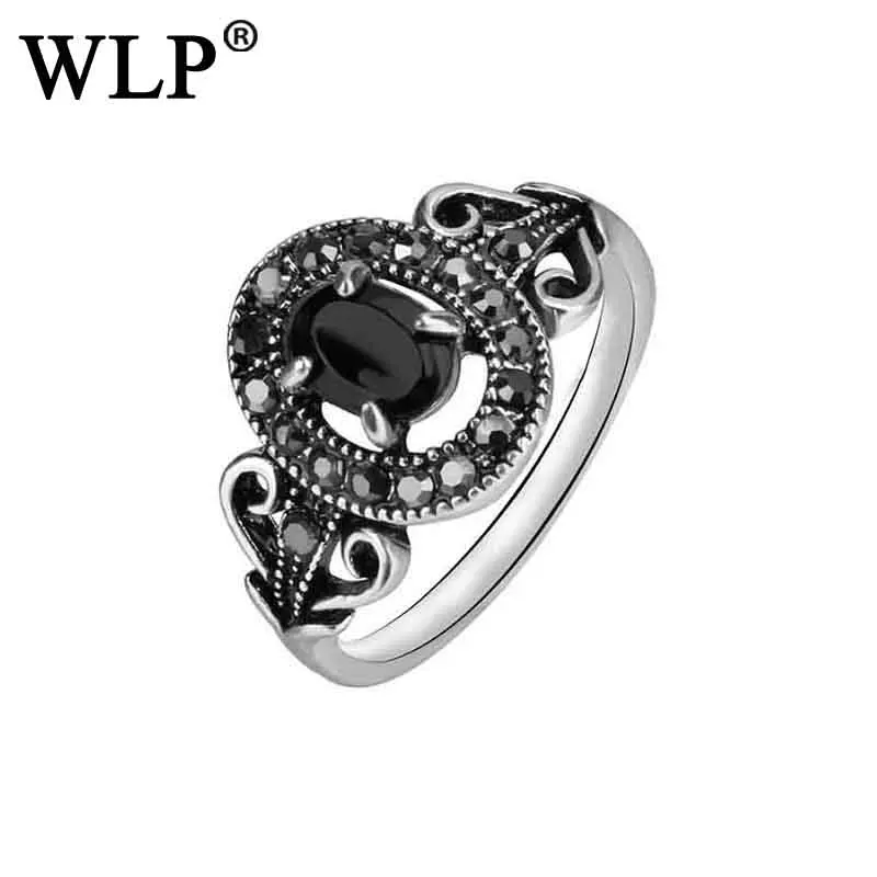 WLP 2018 новые модные кольца черные зеленые камни женские Кольца Драгоценные