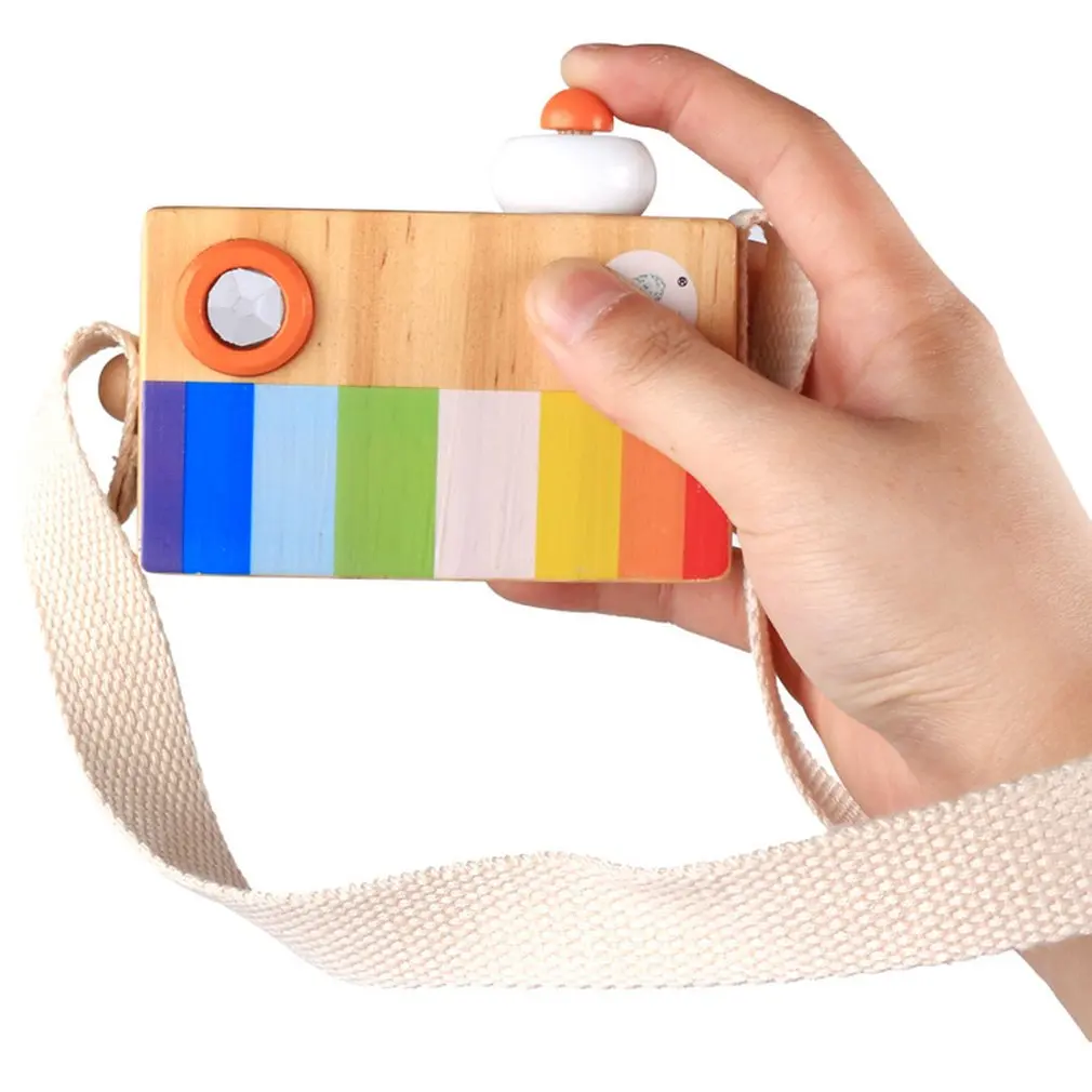 Children Simulation Camera Multicolor Wooden Baby Toy Convenient Play Unique Design Fine Craftsmanship Kaleidoscope |