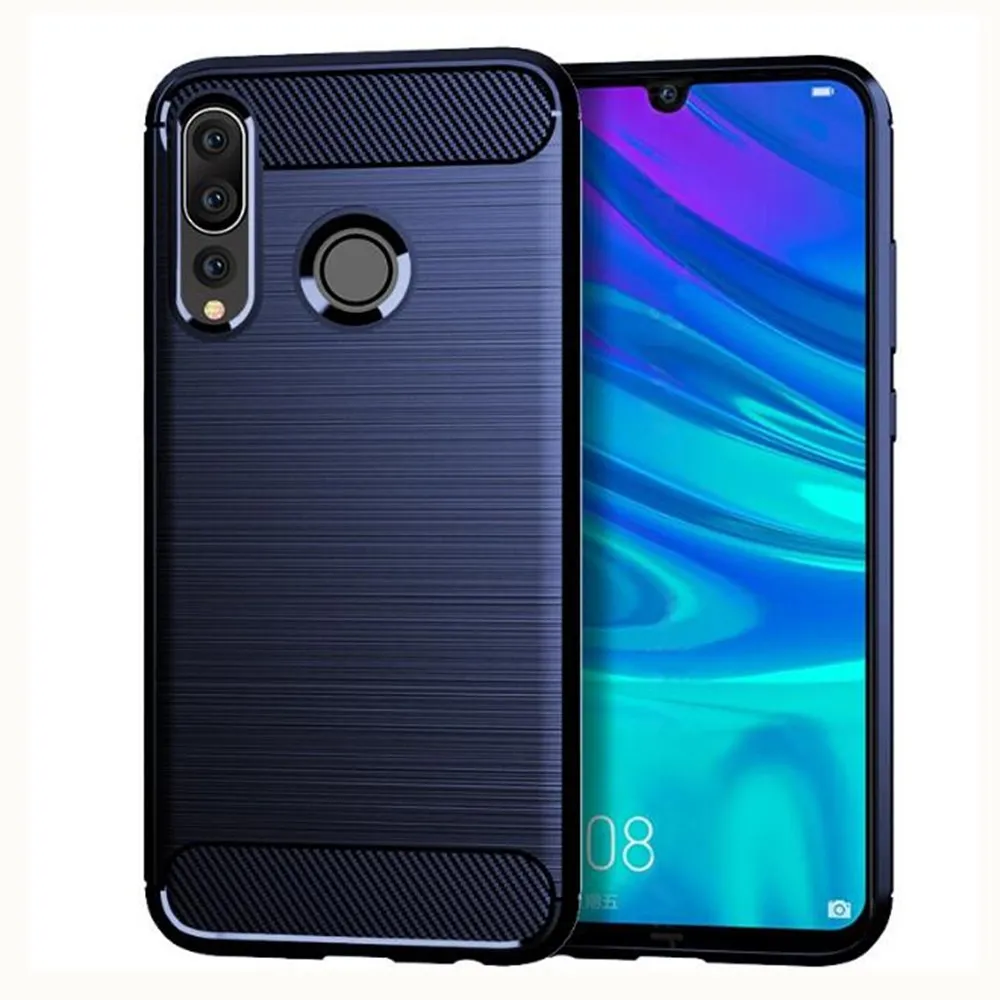 Чехол из углеродного волокна для Huawei Mate 30 Lite резиновый силиконовый чехол