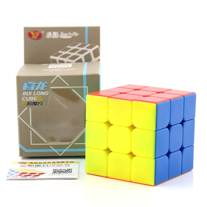 YUJUN Ruilong Stickerless 3x3x3 магический куб скоростная головоломка 3*3 Развивающие Magico Cubo