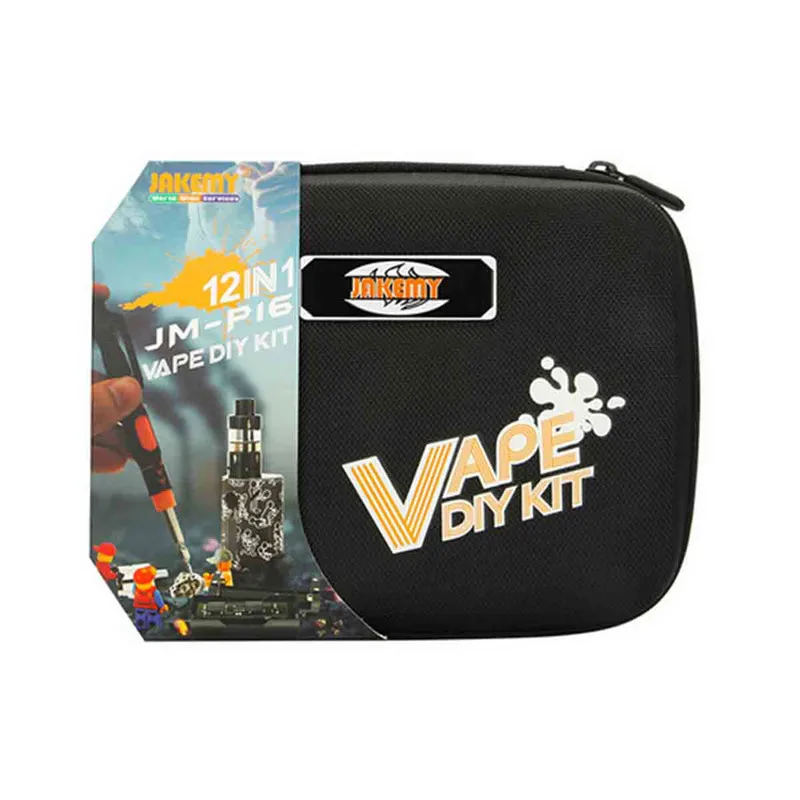 JAKEMY JM-P16 12 в 1 DIY набор электронных сигарет инструмент для намотки испарителя сумка