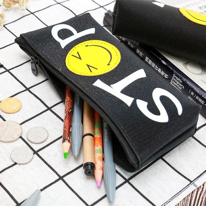 MUMO Улыбающееся треугольный Карандаш Чехол сумка для канцелярских