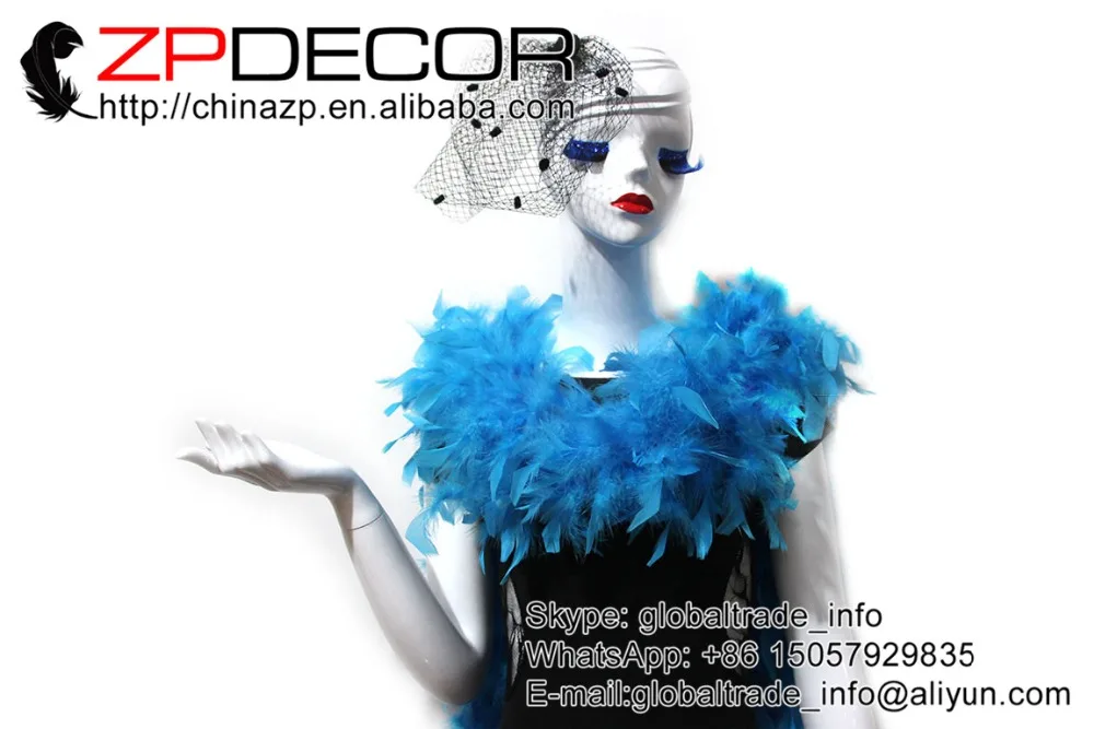 Zpdecoration перо 2 ярдов/партия 80 г оптовая продажа турецкого боа из перьев Chandelle для
