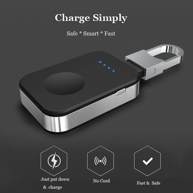 Мини наружное портативное QI Беспроводное зарядное устройство power Bank для Apple Watch Series iWatch 1 2 3 4 Беспроводное зарядное устройство Внешняя батарея