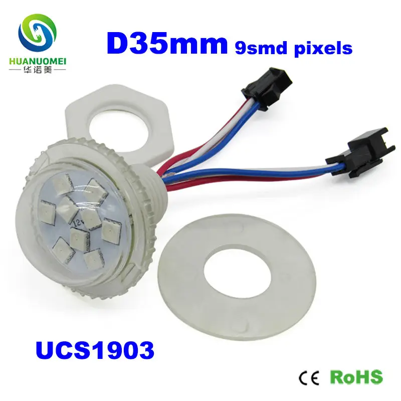 Адресуемых цифровой полноцветный UCS1903 35 мм 9 светодиодов 5050 smd rgb светодиодный