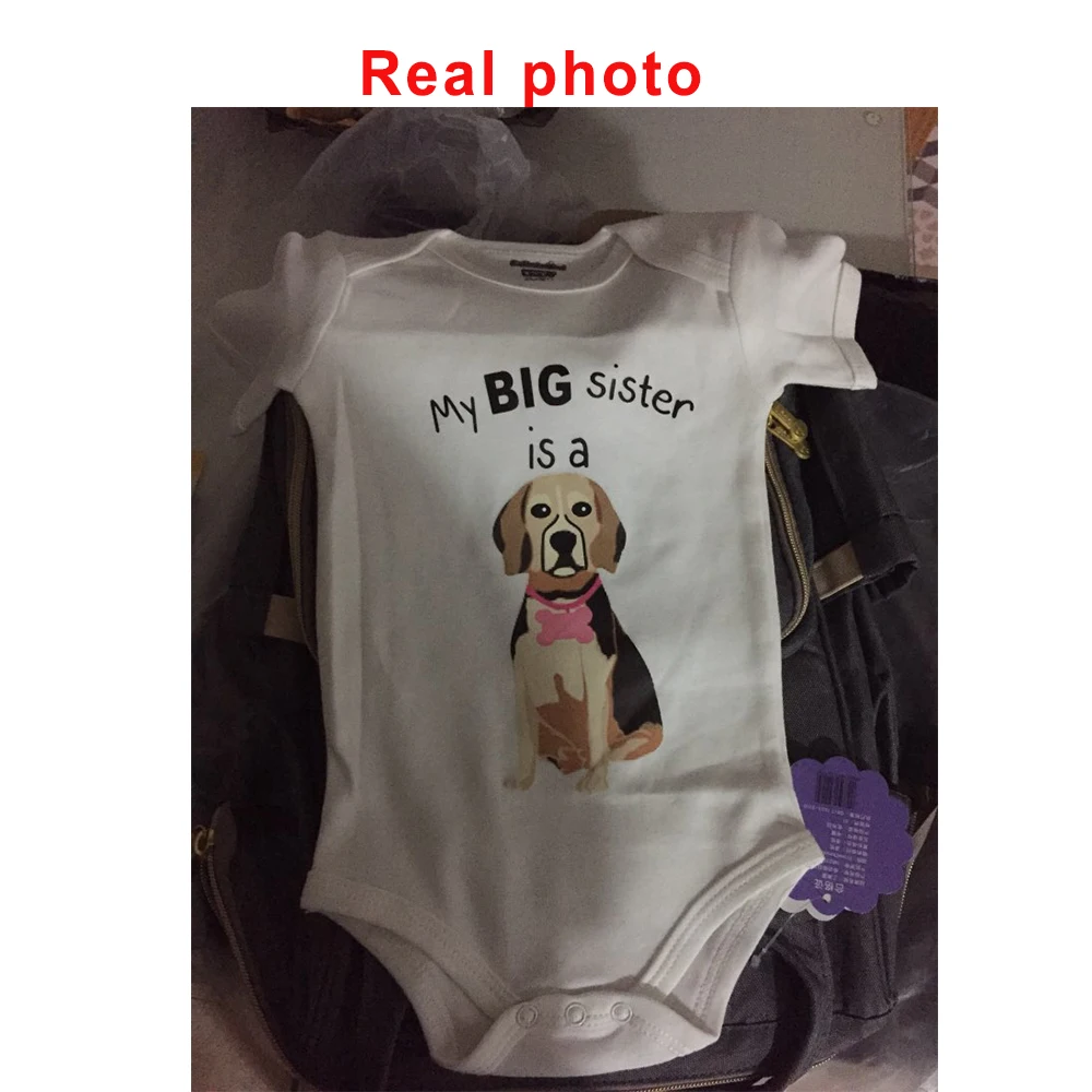 My Big Sister/Brother/friend is a Black Lab/Милая Одежда для маленьких мальчиков и девочек белая