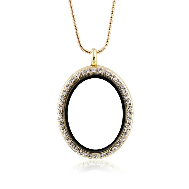 10 шт./лот Кристальные геометрические овальные кулоны с овальной памятью