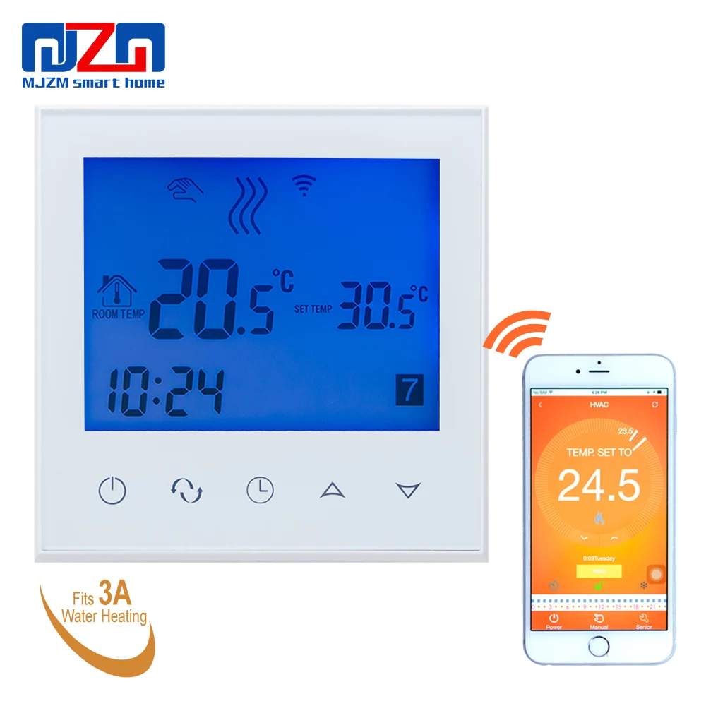 MJZM 3A03-2-WiFi Smart LCD Touch Screen Thermostat Week Programmable Underfloor Temperature Controller Water Heating | Инструменты