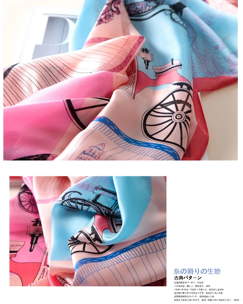 Luxury brand designer silk scarf women fashion printed pashmina ladies shawls and wraps soft long pashmina femme hijab foulard