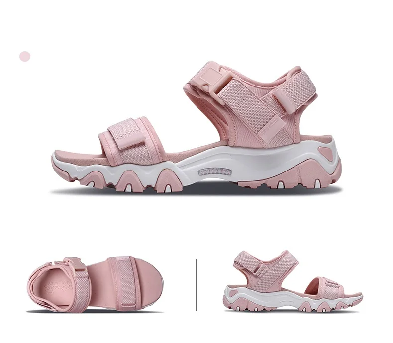 Skechers/женские летние сандалии; Новое поступление; красивые уличные женские спортивные сандалии на платформе; Летняя обувь на танкетке; 88888160-LTPK
