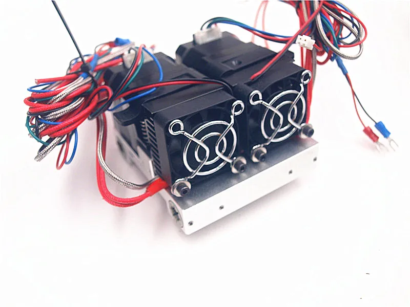 

Funssor 1 set*MK9 dual Extruder Assembly full kit 1.75mm Nema 17 motor Replicator type 3D printer clone carriage kit