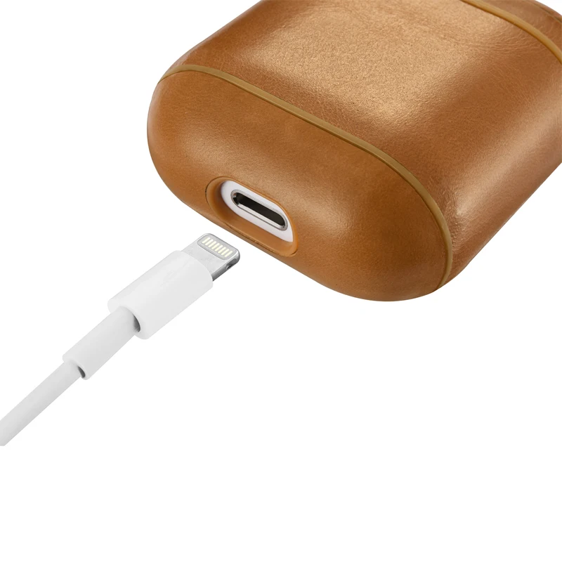 Чехол из натуральной кожи для наушников Apple Airpods | Компьютеры и офис