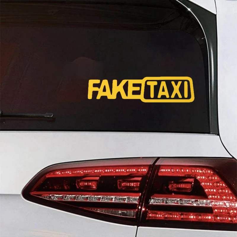 Поддельные такси автомобиля стикеры Наклейка Эмблема Self клейкие виниловые