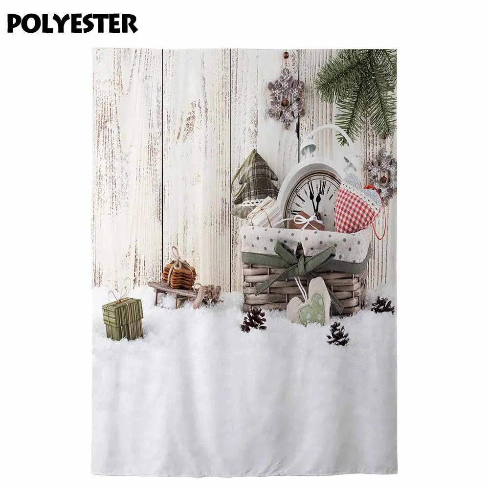 Allenjoy виниловые Фото фоны снег подарок доска дети Счастливого Рождества фон