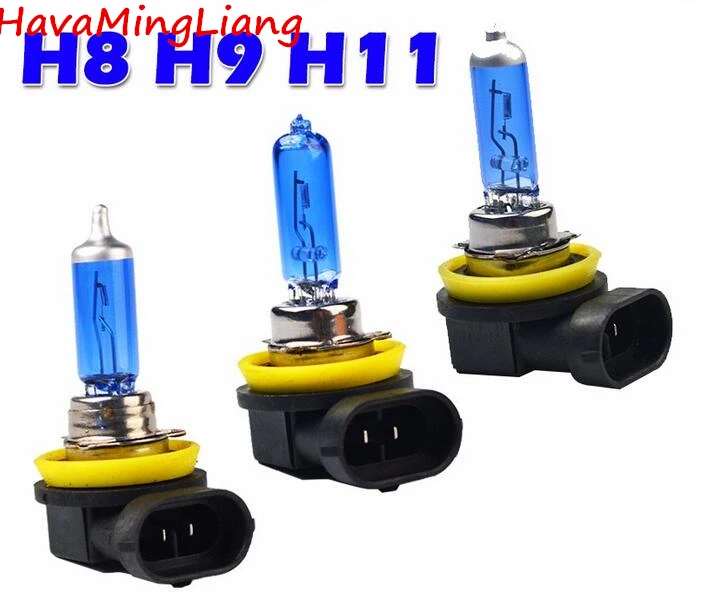 10 шт./лот белая лампа H1 H3 H4 H7 H8 H11 9005 HB3 9006 HB4 880 881 12 В 24 в 55 Вт 100 5000 К индикатор лампы