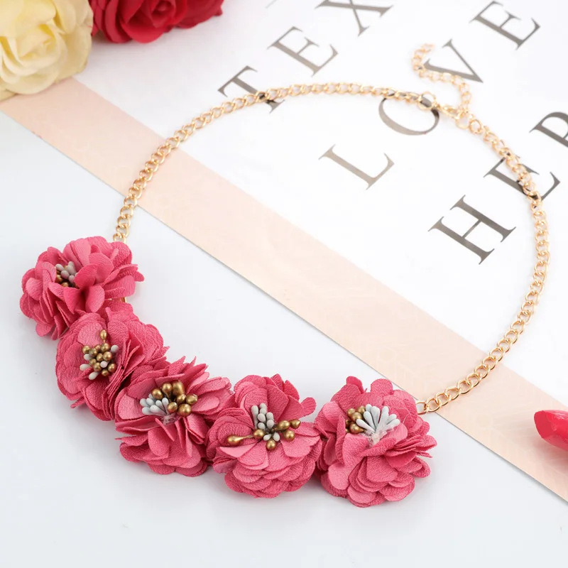 Женское ожерелье с подвеской в виде цветка золотая цепочка коробке Массивное