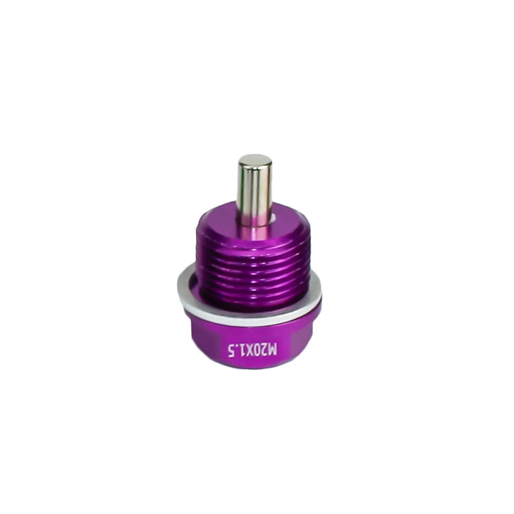 Purple CNSPEED M20* P1.5MM Магнитный сливной заглушка масла алюминиевый болт/Слив Картера масла для SBR(все транспортные средства с резьбой 20x1,5)/YC100286 - Название цвета: Purple
