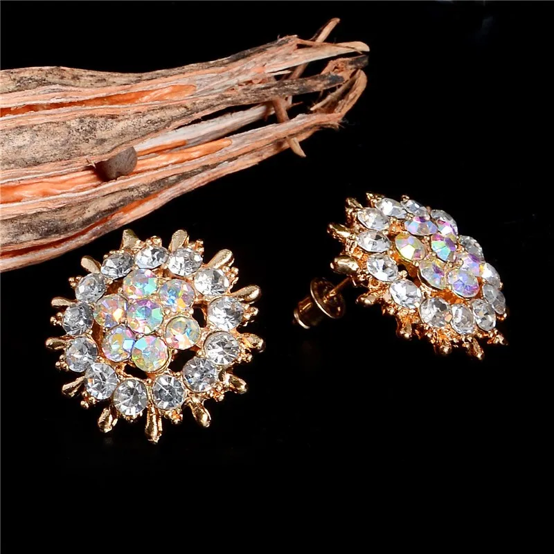 Модные Ювелирные наборы с кристаллами для женщин камень кубический цирконий