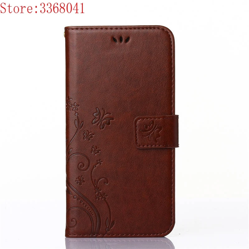 Brown Флип-чехол для samsung Galaxy Core 2 Duos G355h SM-G355h G355h/ds SM-G355h/ds роскошный чехол с бабочкой кожаный чехол для телефона - Цвет: Brown