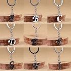 Горячая DIY буквы A - Z металлический брелок с родиевым покрытием унисекс брелок с простым именем автомобильный брелок для лучший подарок на вечеринку