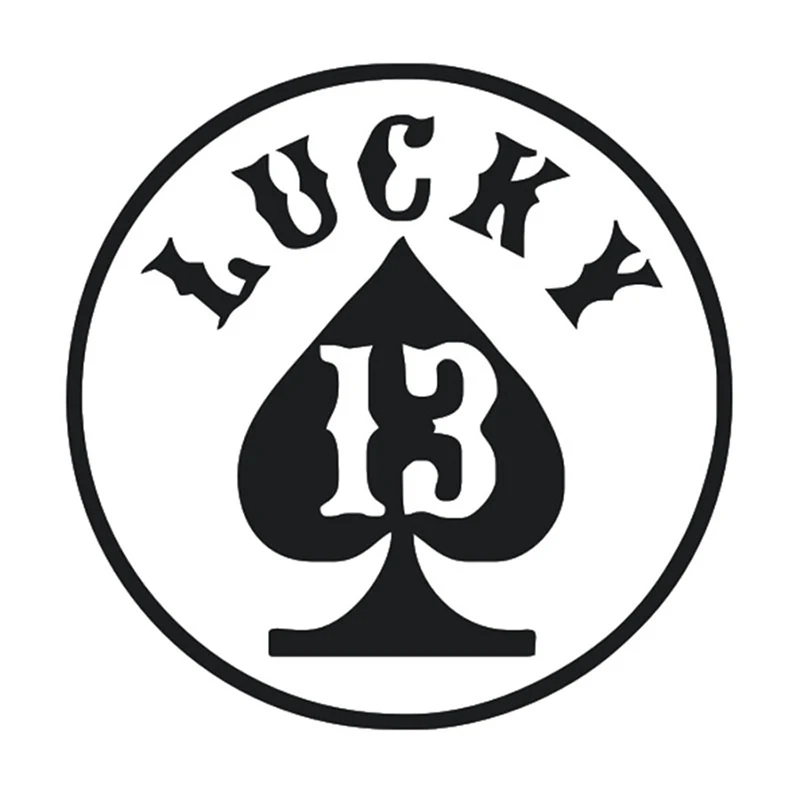 Авто Стайлинг забавные Lucky 13 наклейка на машину Мотоцикл Водонепроницаемый