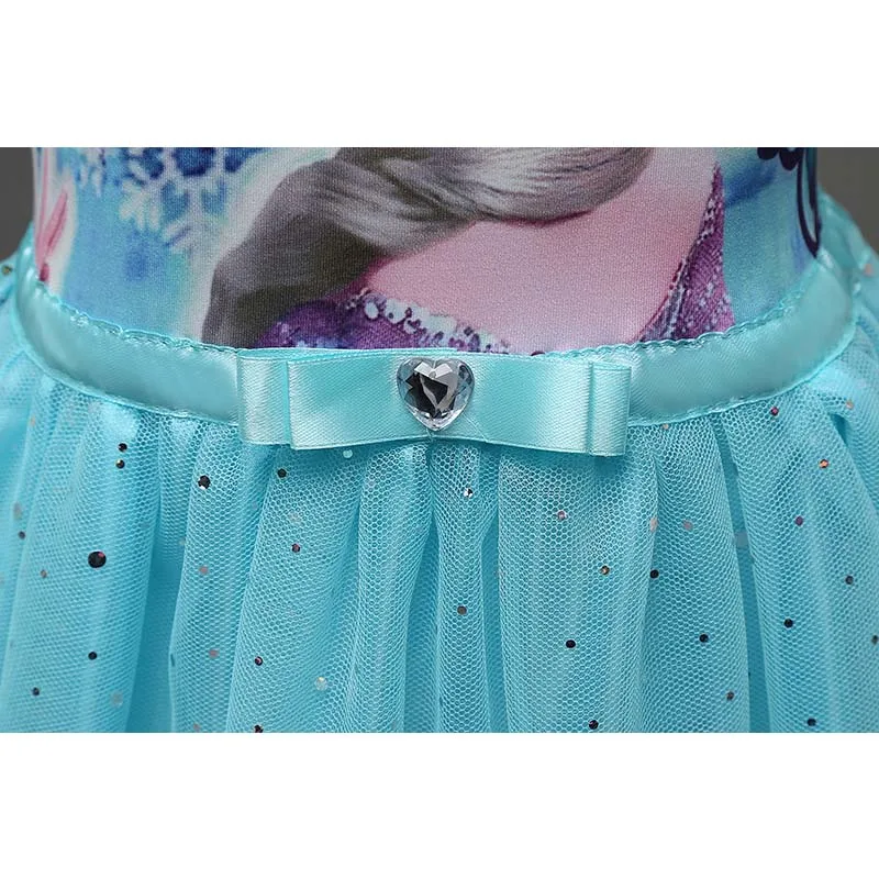 New Summer children's clothing girls dresses elsa princess dress for girl infant kids costume party baby snow Queen clothes | Детская