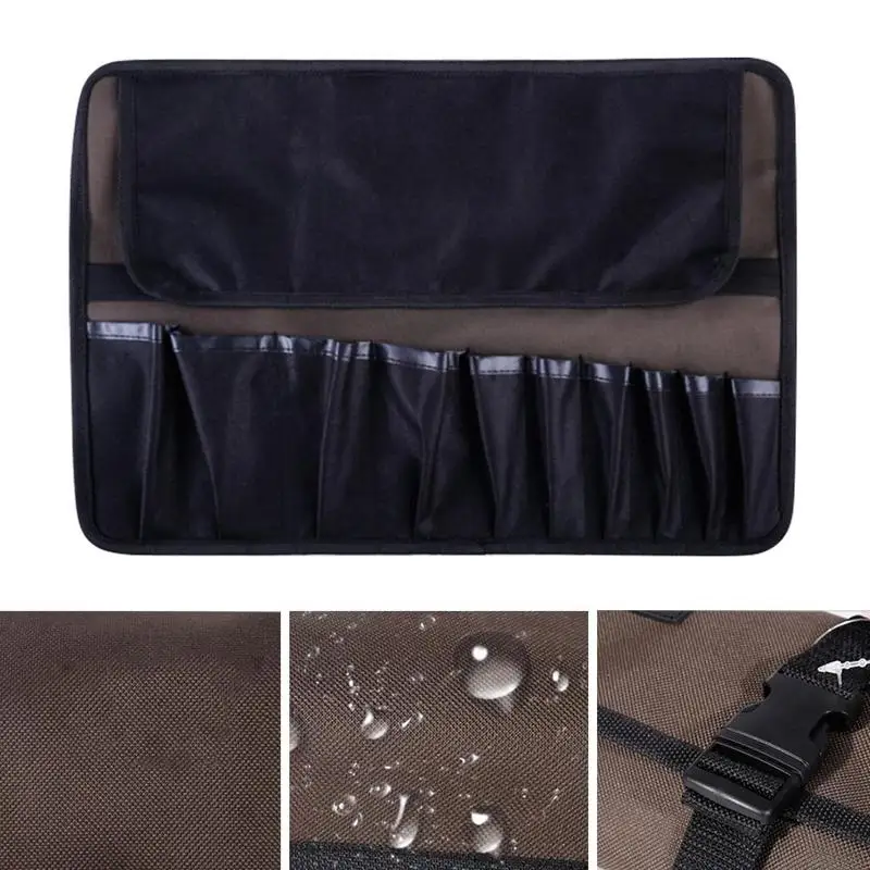 New Black Blue Red Roll Bag Carry Case Bag Chef Knife Bag Kitchen Cooking Portable Durable Storage Pockets