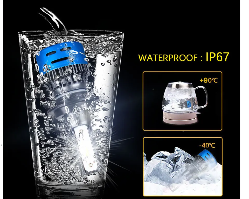 H4 Led HS1 H7 H1 H4 светодиодные фары для мотоцикла 12 В 6500 к 3000 К 4300 К 12000 к мотороллер Hi/lo светодиодные фонари для мотоцикла