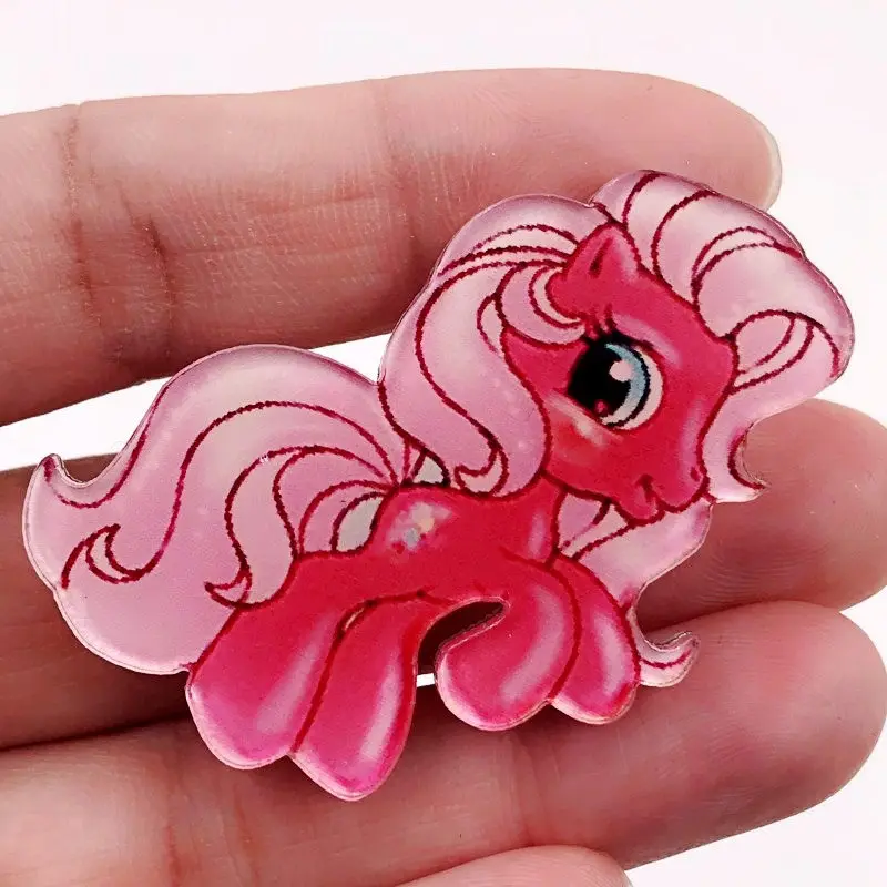 1 шт. акриловая брошь в виде животного маленькой лошади пони значки украшение