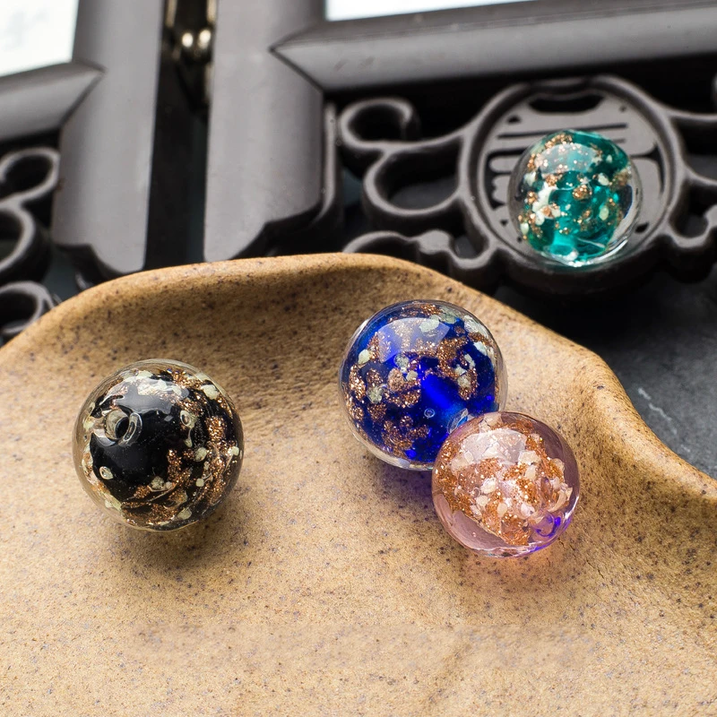 Высокое качество 10-12 мм двухцветные круглые стеклянные бусины для изготовления