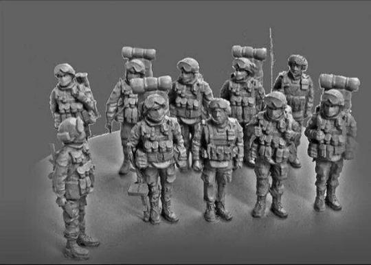 1:72 фотоэлемента разобранный Неокрашенный набор X277(10 фигурок)|Наборы для сборки