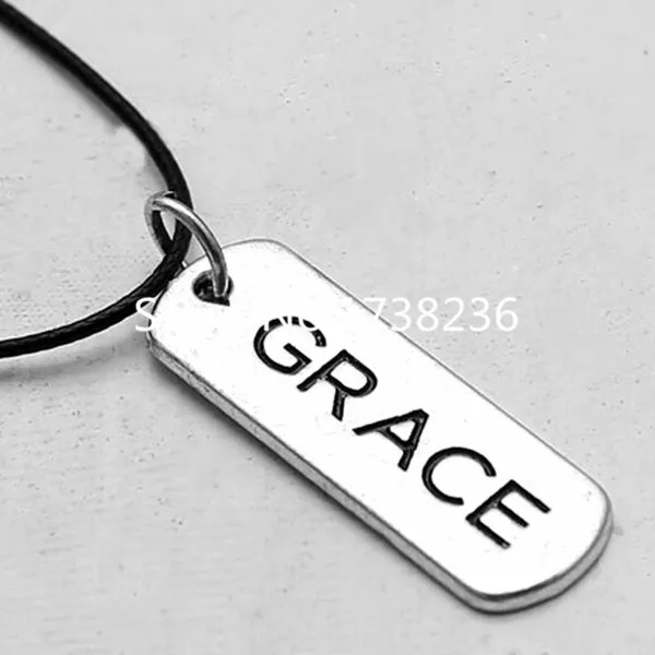 Двухстороннее ожерелье подвеска из сплава с антисеребристым покрытием