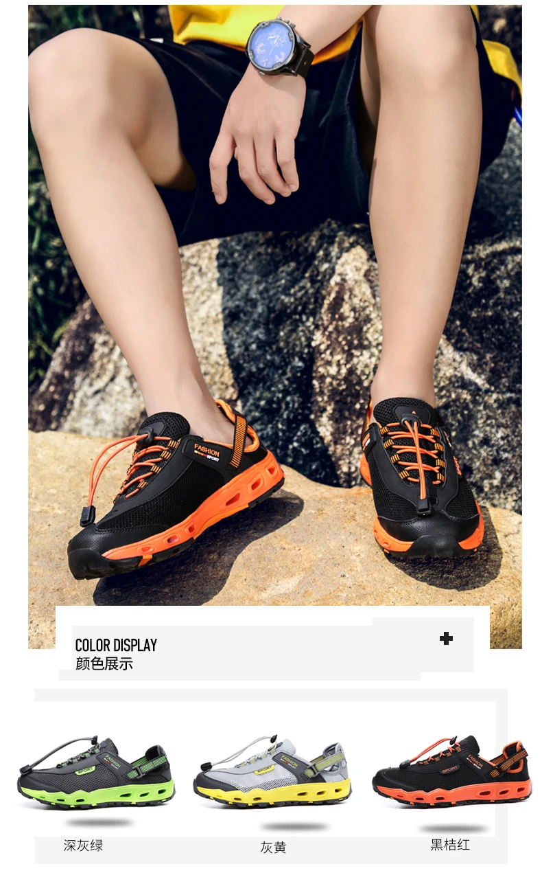 New Arrival Outdoor Aqua Shoes Sapatilhas Mulher Trekking Men Randonnee Scarpe Uomo Women Wading Upstream Breathable Mesh