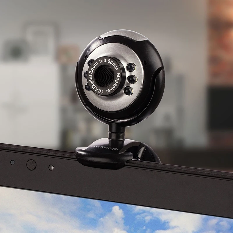 360 градусов веб-usb-веб-камера COMS 12 мегапикселей светодиодный Высокое разрешение Камера веб-камера с микрофоном Clip-on для ПК компьютер Skype