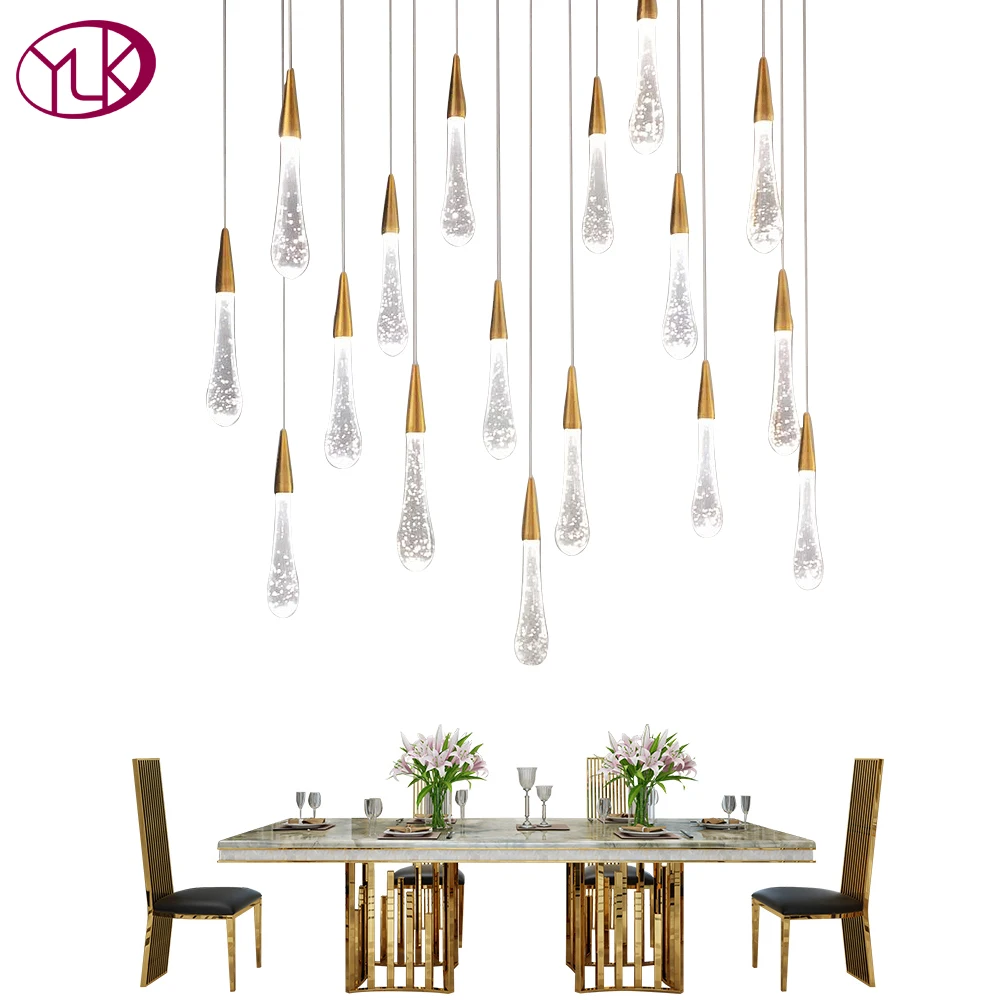 Youlaike современный светодиодный светильник люстра одиночный золотые хрустальные