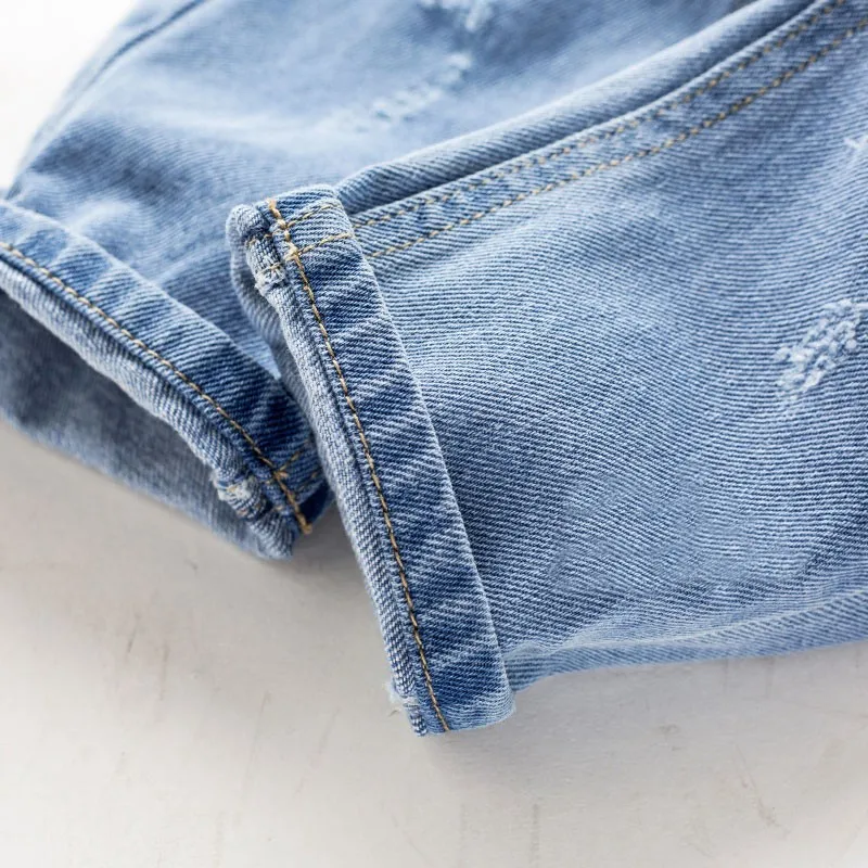 Детские рваные джинсы CROAL ручной работы размеры 90 120 см|jeans kids|ripped jeans kidskids denim pants |