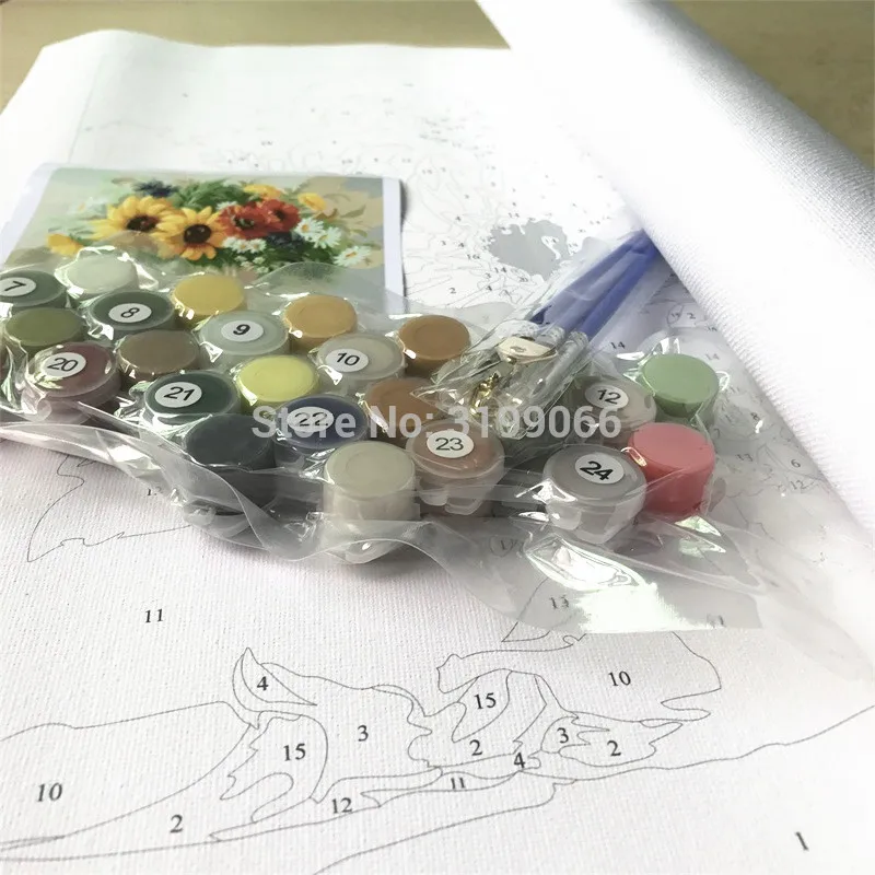 CHUNXIA живопись по номерам DIY обрамленные картины из масляной краски настенный