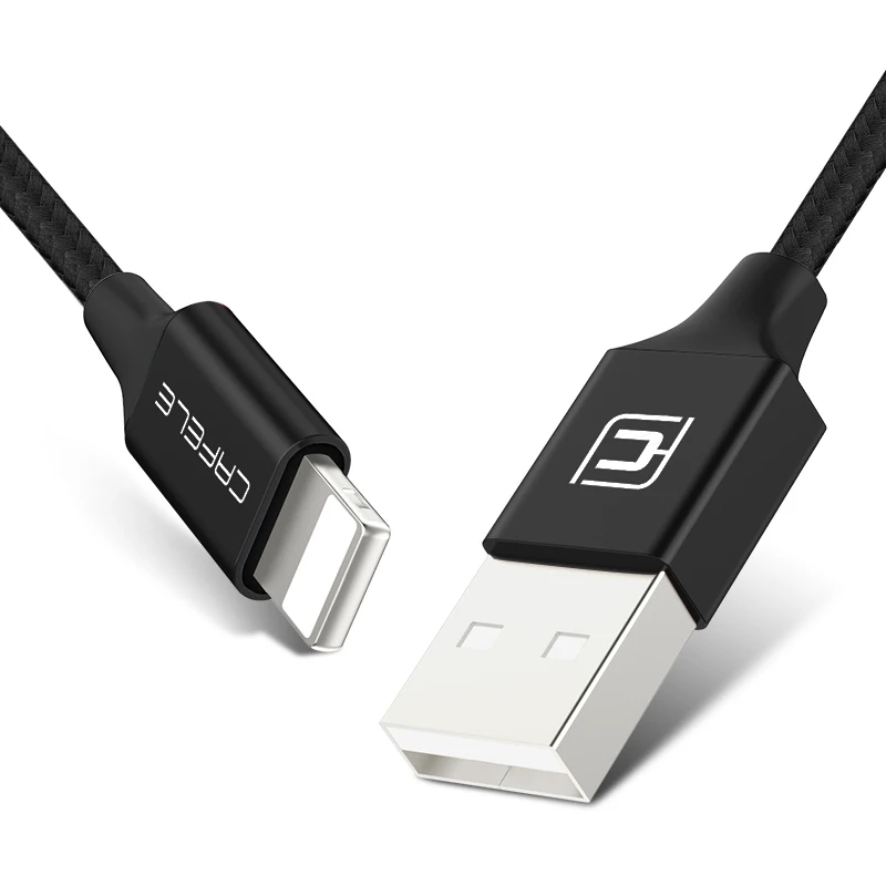 CAFELE USB кабель для iPhone Xs Max Xr X 8 7 6 6S Plus 5 5S 5c ipad зарядка кабелей кабель синхронизации данных и зарядки для IOS 11 10 - Цвет: Black
