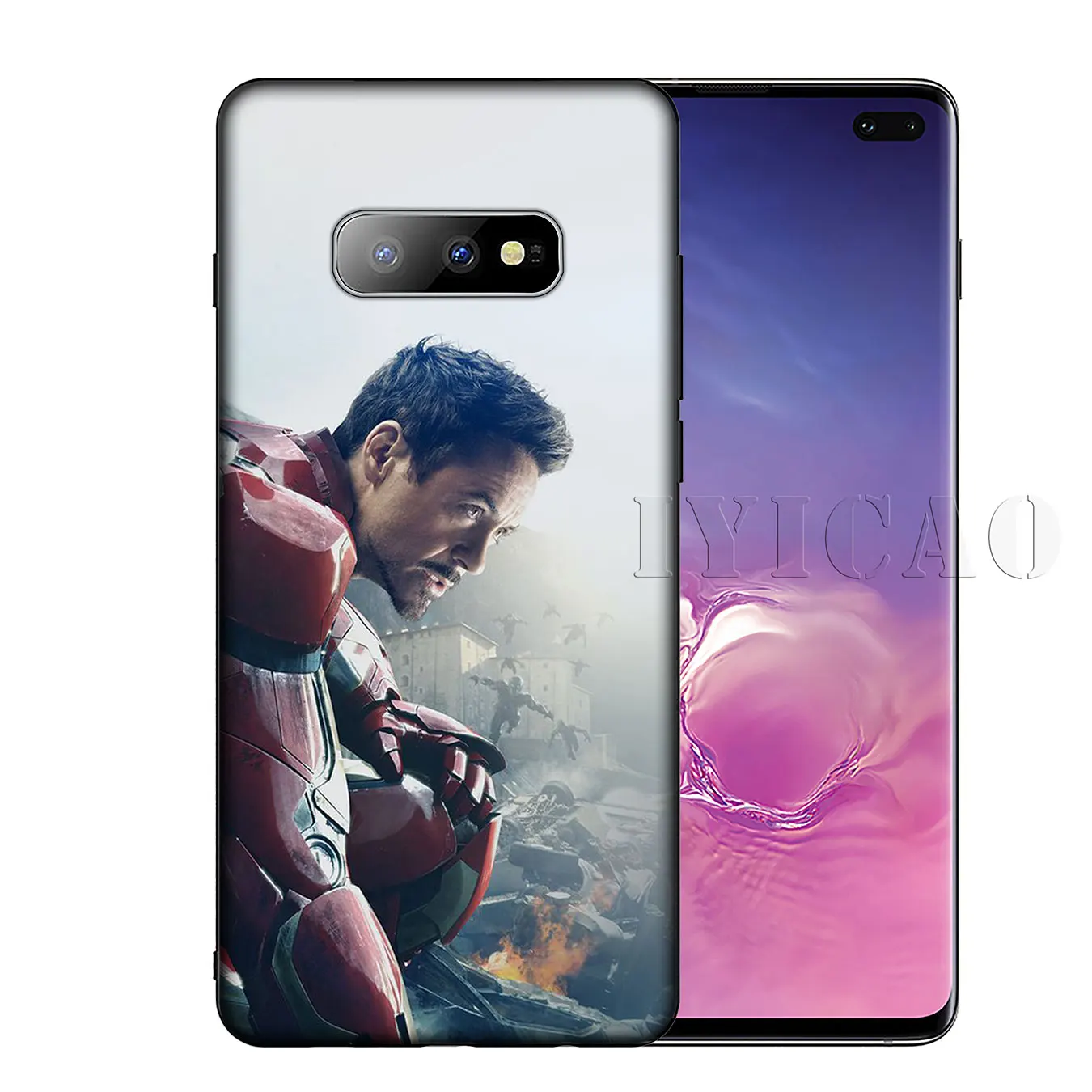 Мягкий силиконовый чехол для телефона IYICAO Marvel Iron man Samsung Galaxy S20 Ultra S10 Lite S9 S8 Plus S6 S7 Edge