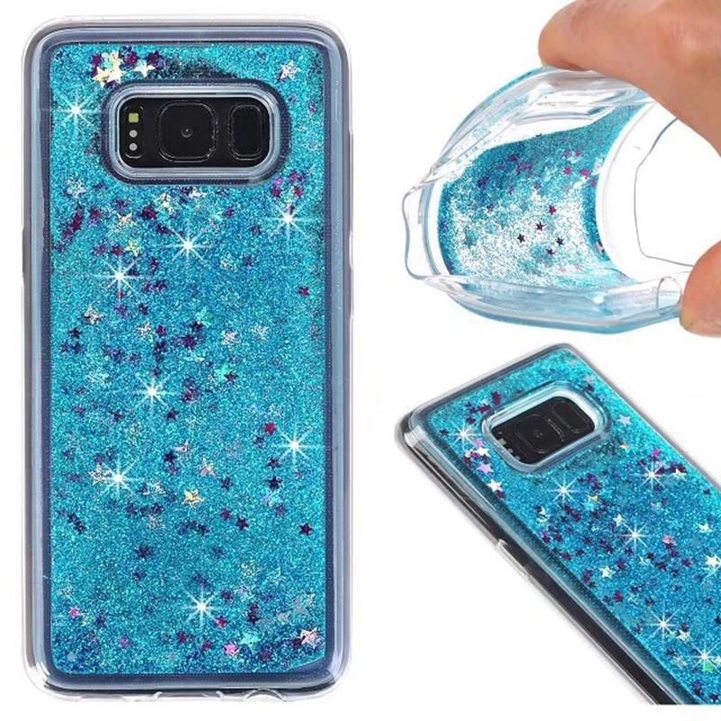 Для Samsung Galaxy S8 Плюс Мобильного Телефона Случай Роскошные Побрякушки Блеск Quicksand