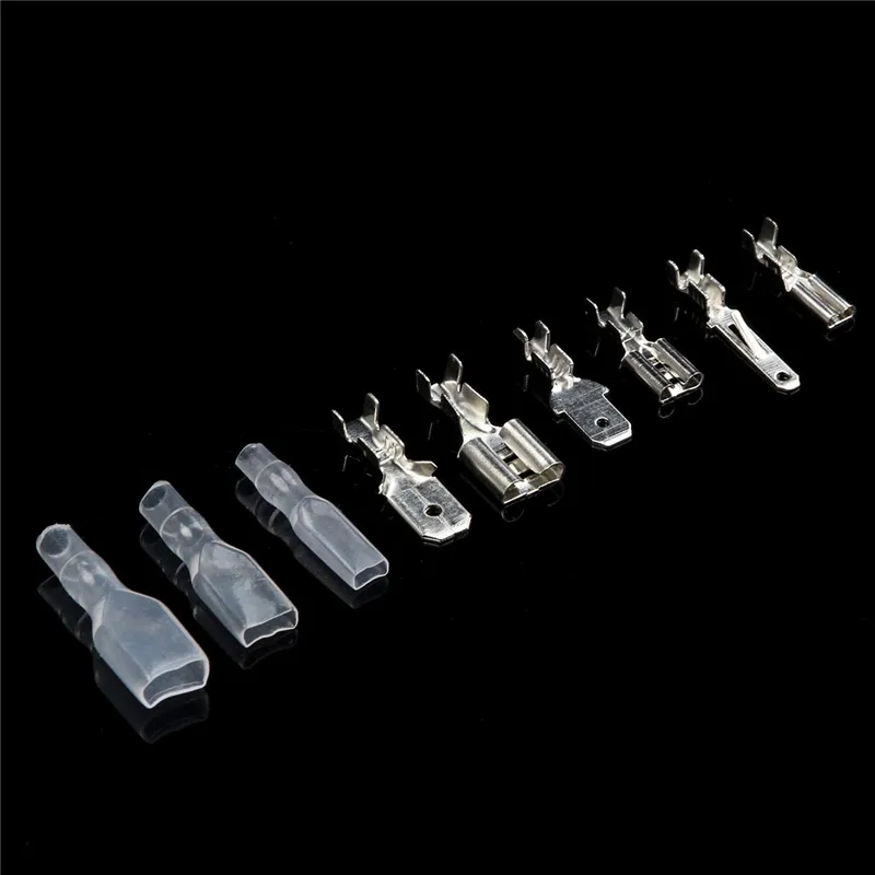 120/180/270Pcs изолированный Электрический провод обжимных разъёмов, набор 2,8/4,8/6,3 мм лопата с разъемами «Мама» и «комплект с коробкой